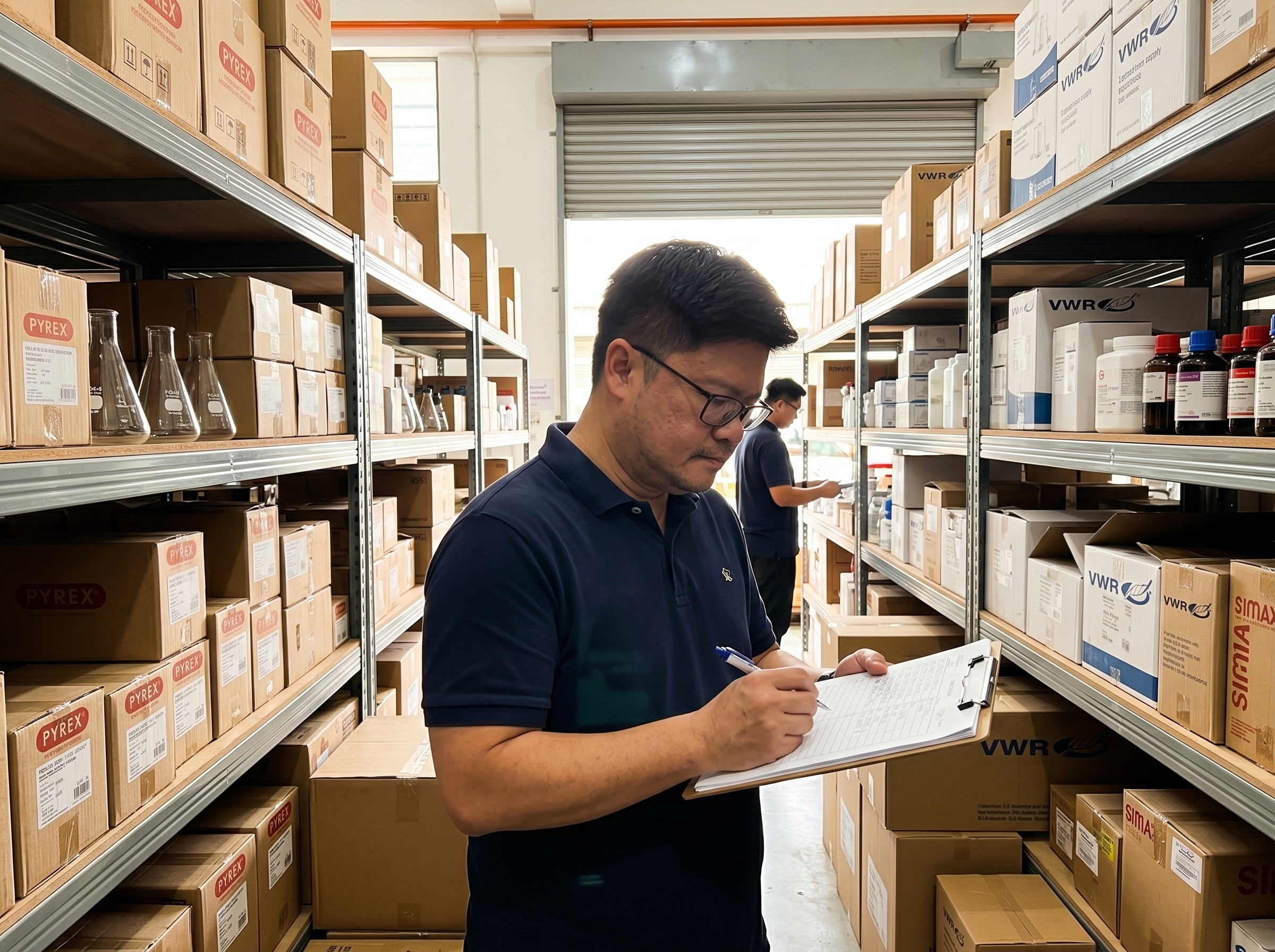 MF Chemicals warehouse in Bukit Minyak, Penang — family-run B2B laboratory supplies since 1985
