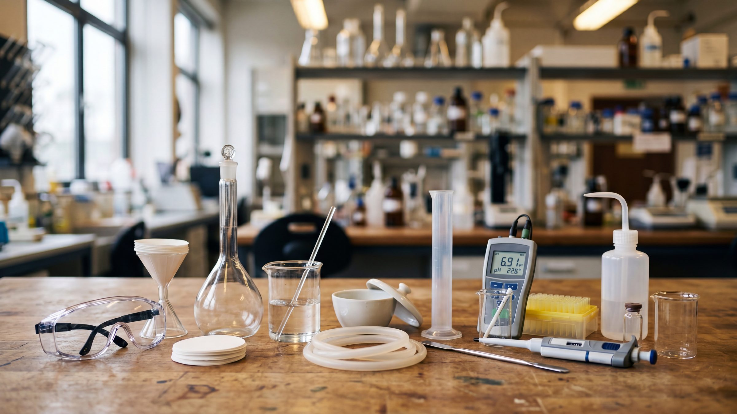 MF Chemicals laboratory supplies — glassware, equipment, porcelainware, plasticware, safety gear, and consumables for research and industrial labs